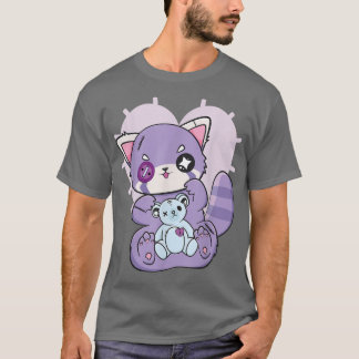 Camiseta Yami Kawaii Fairy Kei Red Panda Moon Otaku Animn