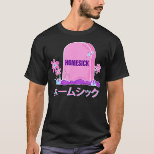Camiseta Yami Kawaii, Gótico de Pastel Rosa Estético Japonê