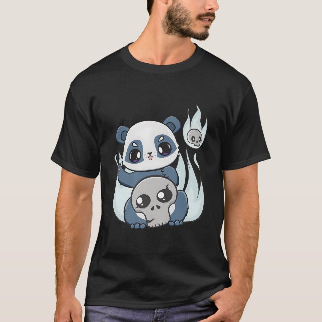 Camiseta Yami Kawaii Panda With Horror Toy For Jfashion (Frente)