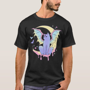 Camiseta Yami Moon Fases Gótico Pastel Gatinho Gato Bruxa P