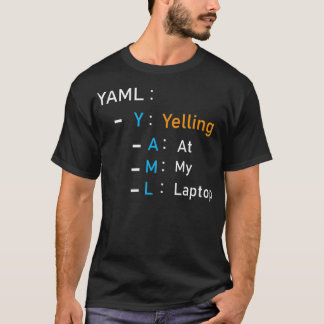 Camiseta Yaml Gritando No Meu Laptop