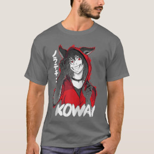 Camiseta Yandere garota Anime waifu material lobisomem Capu