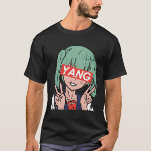 Camiseta Yang Anime Girl Vaporwave Andrew Pelo Presidente 2