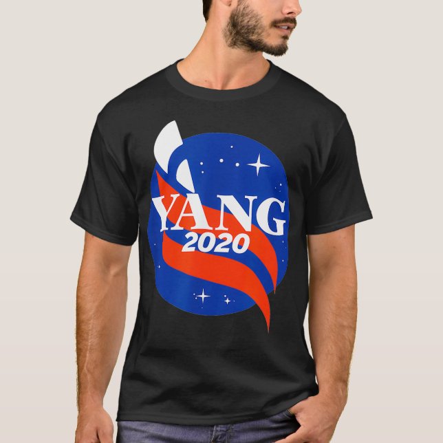 Camiseta Yang Gang 2020 Space Yang para o Presidente Rally  (Frente)