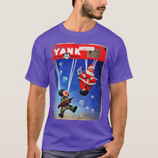 Camiseta Yank Magazine 1943 WWII Paraqueops Santa Claus