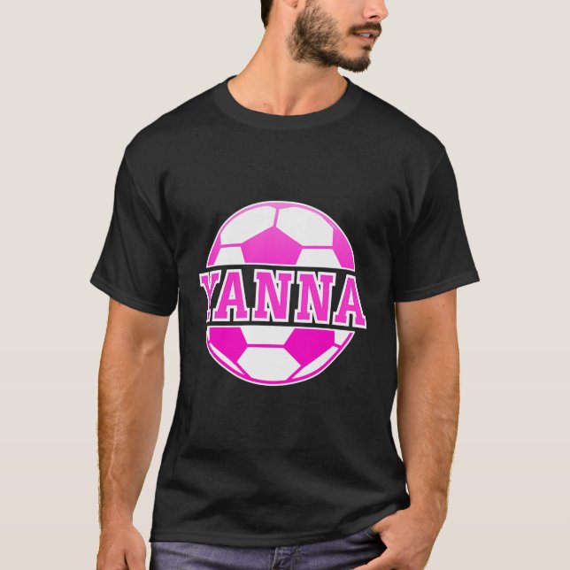 Camiseta Yanna Name Girls Soccer Play Futebol Sports Fan B (Frente)