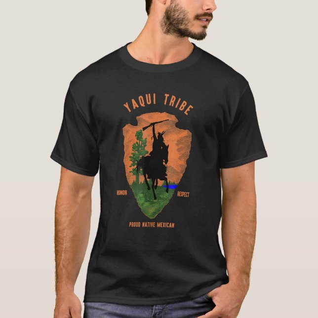 Camiseta Yaqui Tribe Nativo Mexicano Orud Retro Arro (Frente)