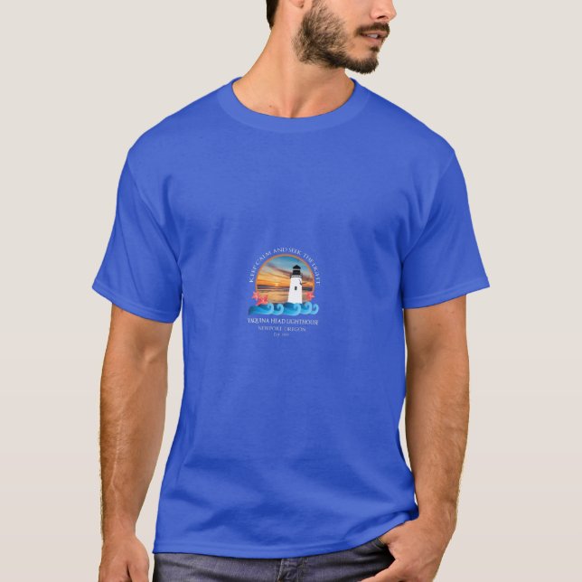 Camiseta Yaquina Head Lighthouse Newport Oregon Beach (Frente)