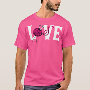 Camiseta Yarn Addict T - Camiseta de Tricô Crochê