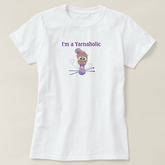 Camiseta Yarnaholic (Frente do Design)