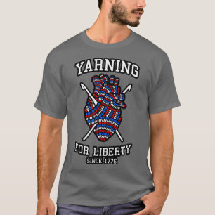 Camiseta Yarning For Liberty Crochet 4 De Julho Anatom Dos 