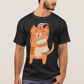 Camiseta yawning sleepy lazy cat