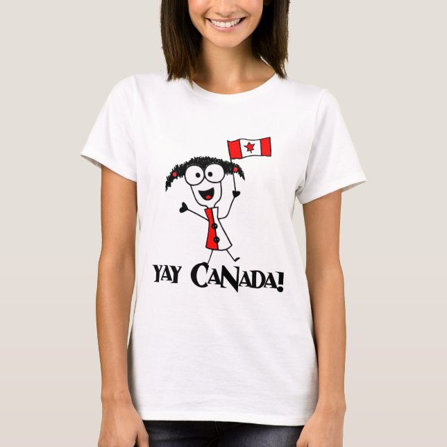 Camiseta Yay Canadá! T-shirt (Frente)
