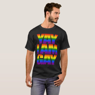 Camiseta Yay eu sou o orgulho gay alegre 2019 do texto