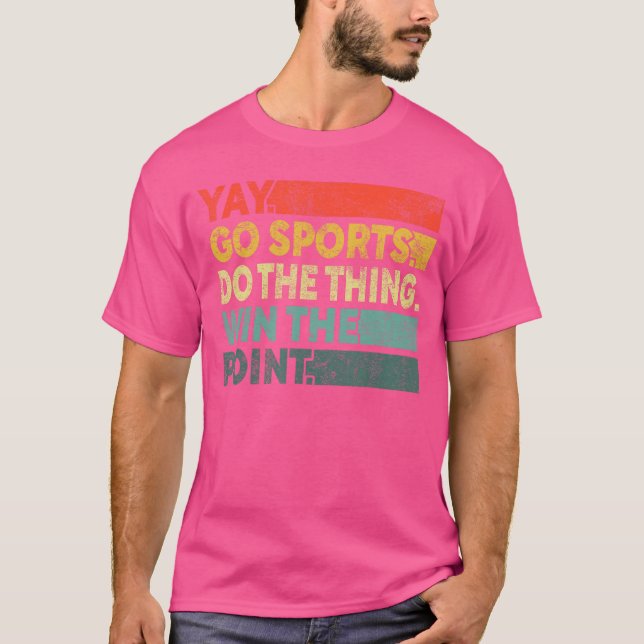 Camiseta Yay Go Sports Funny Sport Fan Men Women boy (Frente)