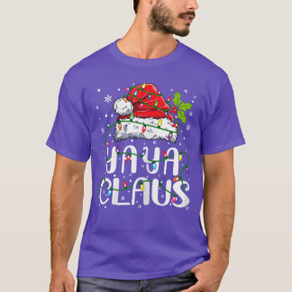 Camiseta Yaya Claus Christmas Santa Hat Matching Family Xma