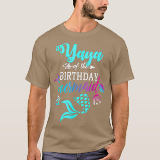 Camiseta Yaya Da Família Aniversário De Sereia