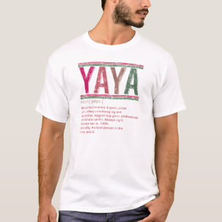 Camiseta Yaya Definição Vovó Dia de as mães Retro Presente 
