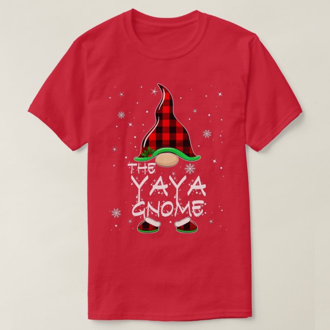 Camiseta Yaya Gnomo Xadrez Buffalo Matando a Família Natal (Frente do Design)