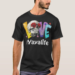 Camiseta Yaya life Love vovó rosa dia de as mães