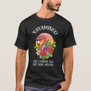Camiseta Yayamingo Yaya Flamingo Avó avó Gramma