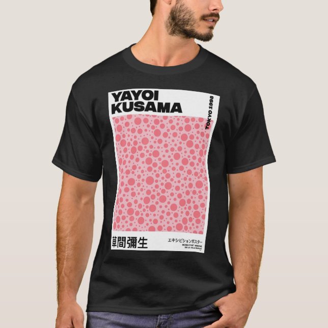 Camiseta Yayoi Kusama Pink Poster (Frente)