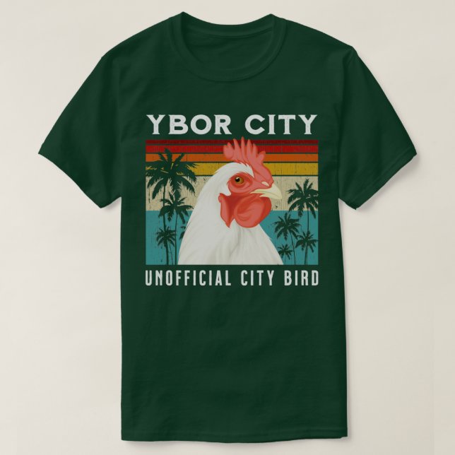 Camiseta Ybor City Flórida Não Oficial City Bird Souvenir (Frente do Design)