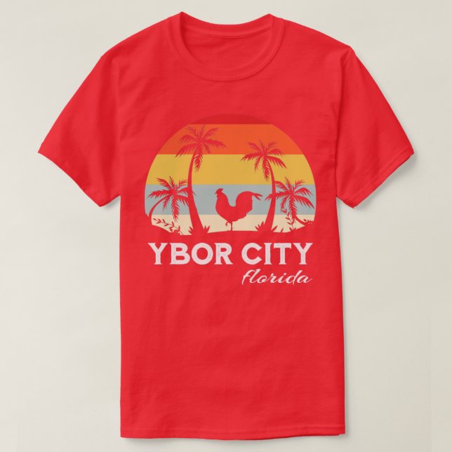 Camiseta Ybor City Tampa Florida Chicken Souvenir (Frente do Design)