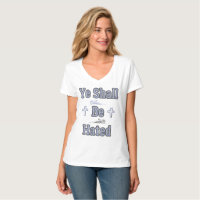 Ye será odiado Bíblico Citação V-Neck das Mulheres