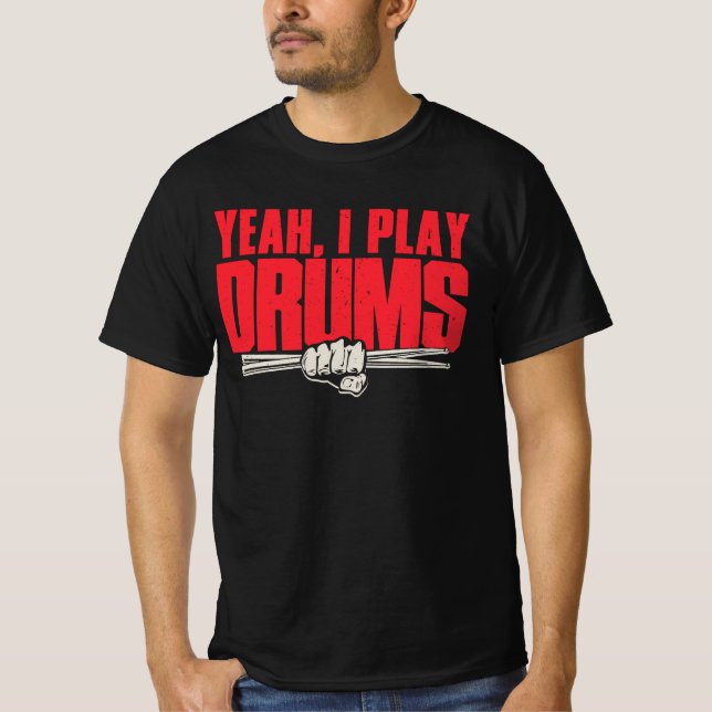 Camiseta Yeah, I Play Drums (Frente)
