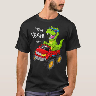 Camiseta Yeah TRe Monster Truck  Birthday Boy Dinosaur Dino