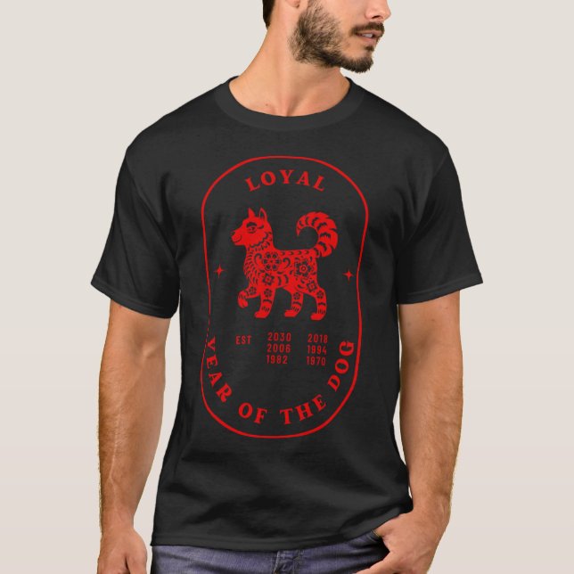 Camiseta Year of the Dog Chinese Zodiac Loyal boy friends f (Frente)