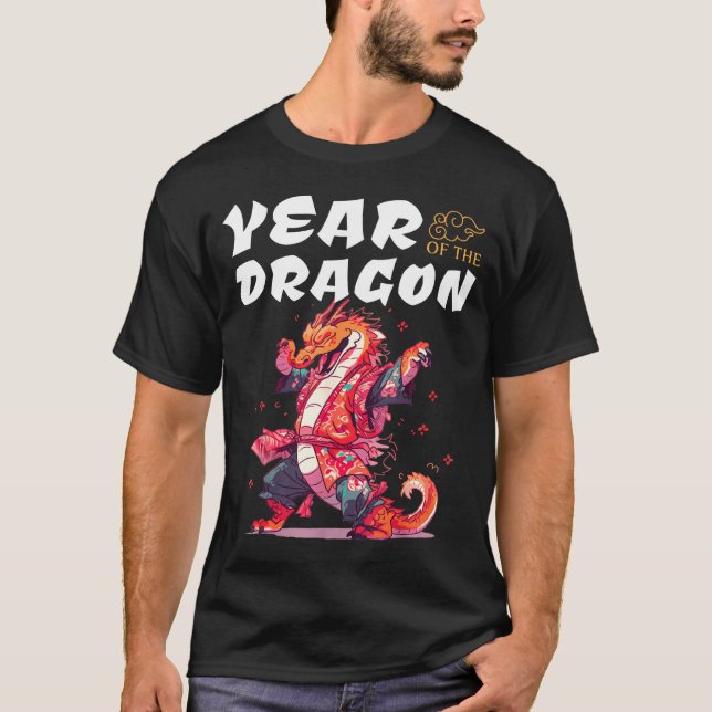 Camiseta Year Of The Dragon Funny Dragons Chinese Zodiac Si (Frente)