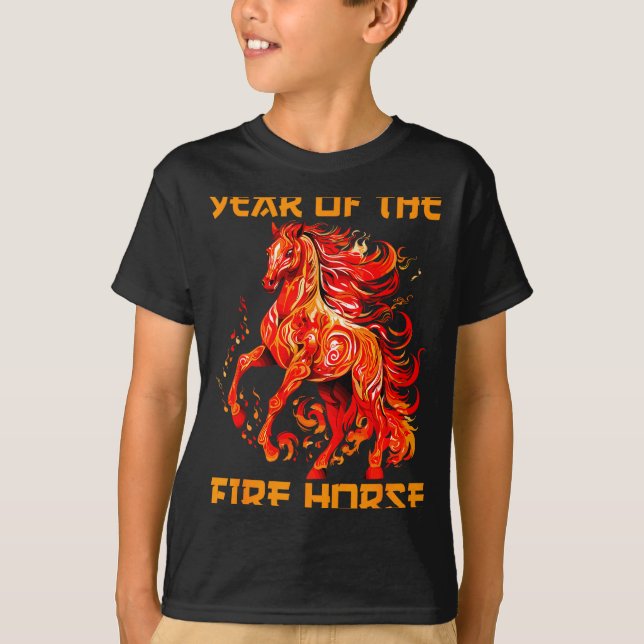 Camiseta Year Of The Fire Horse Happy Chinese Lunar New Yea (Frente)