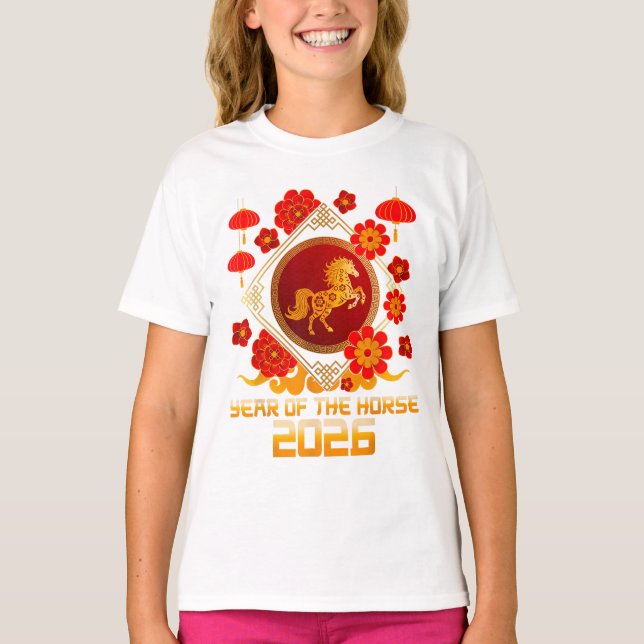 Camiseta Year Of The Horse 2026 - Chinese New Year Zodiac T (Frente)