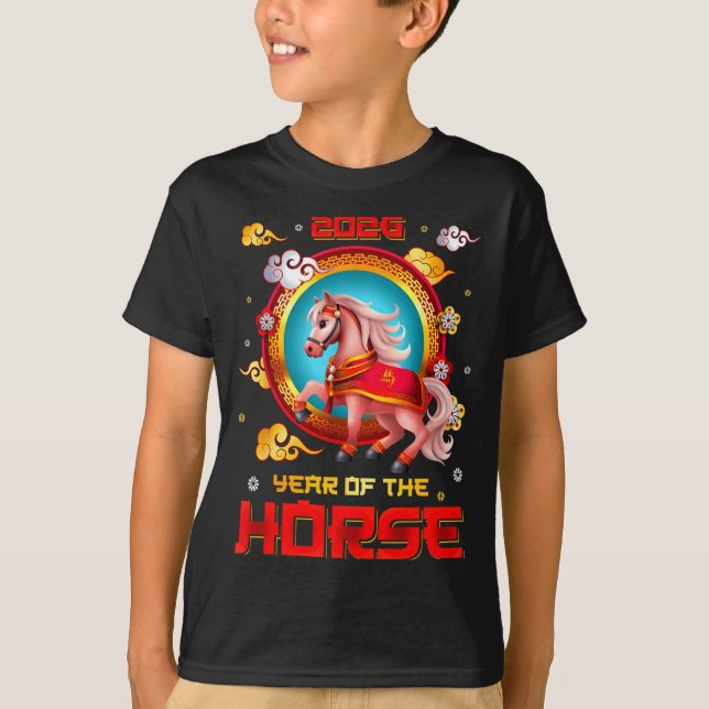 Camiseta Year Of The Horse 2026 Happy Chinese New Year 2026 (Frente)
