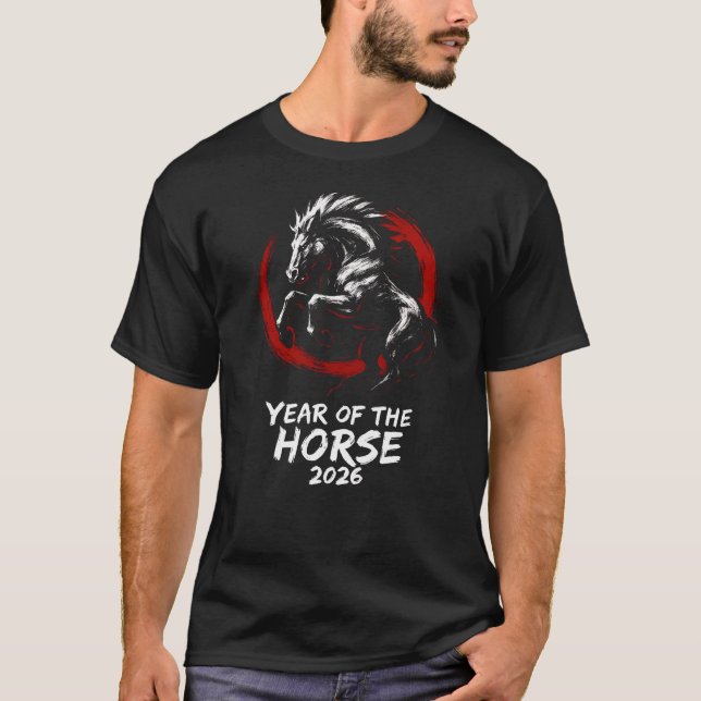 Camiseta Year Of The Horse 2026 Lunar Chinese New Year (Frente)