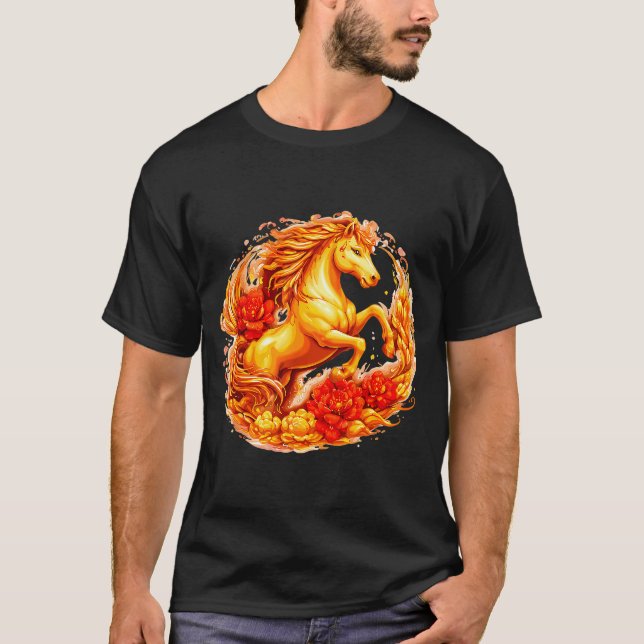 Camiseta Year Of The Horse Chinese Lunar Zodiac Astrology A (Frente)