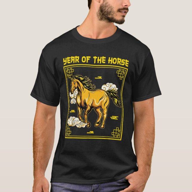 Camiseta Year Of The Horse Chinese Zodiac Chinese New Year  (Frente)