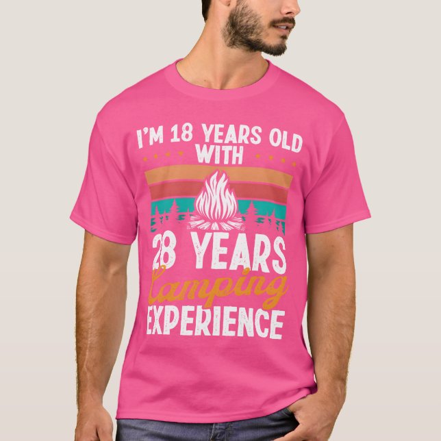 Camiseta Year Old Camper Mountains Camping Birthday retro (Frente)