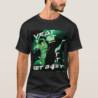 Camiseta Yeat fique ocupado amigos retro menino