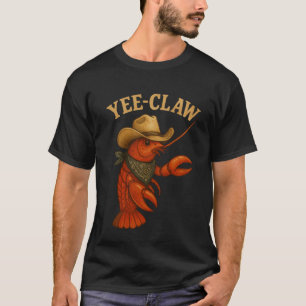Camiseta Yee Garra Lagosta Engraçada Festa de Mariscos Caju
