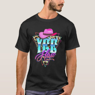 Camiseta Yee Haw Cumprimento Rodeio País Leopardo Yeehaw Su