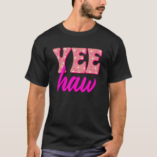Camiseta Yee Haw Cumprimento Rodeio Retro Ocidental País Su
