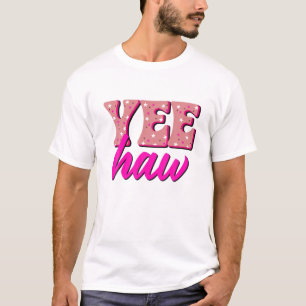 Camiseta Yee Haw Howdy Retro Rodeo Oeste País Sul