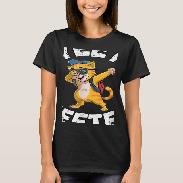 Camiseta Yee Ou Ser Legal Gato De Ice De Volta À Escola (Frente)