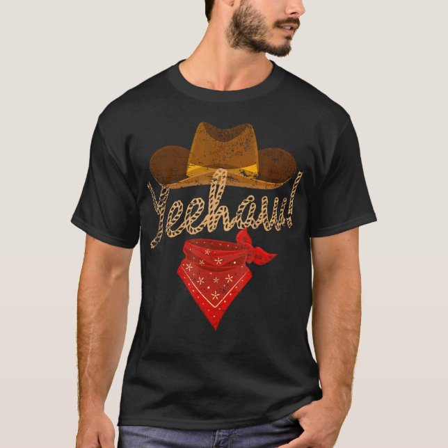 Camiseta Yeehaw Cowboy Cowgirl Western Country Howdy Southe (Frente)
