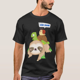 Camiseta YeeHaw Sloth Turtel e Snail