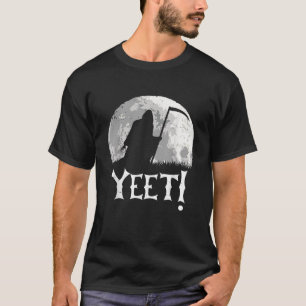 Camiseta Yeet Funny Cartoon Grim Reaper Scythe Halloween Sp