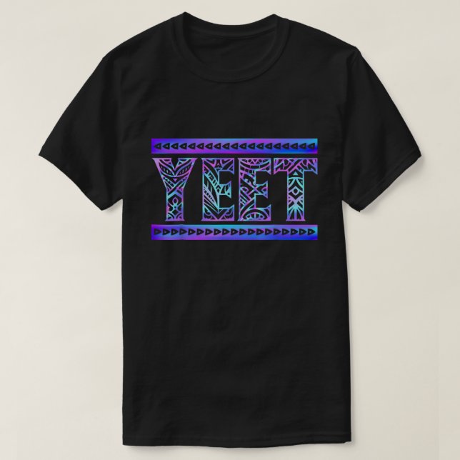 Camiseta Yeet Tribal Gradient Art Funny Meme Tee (Frente do Design)